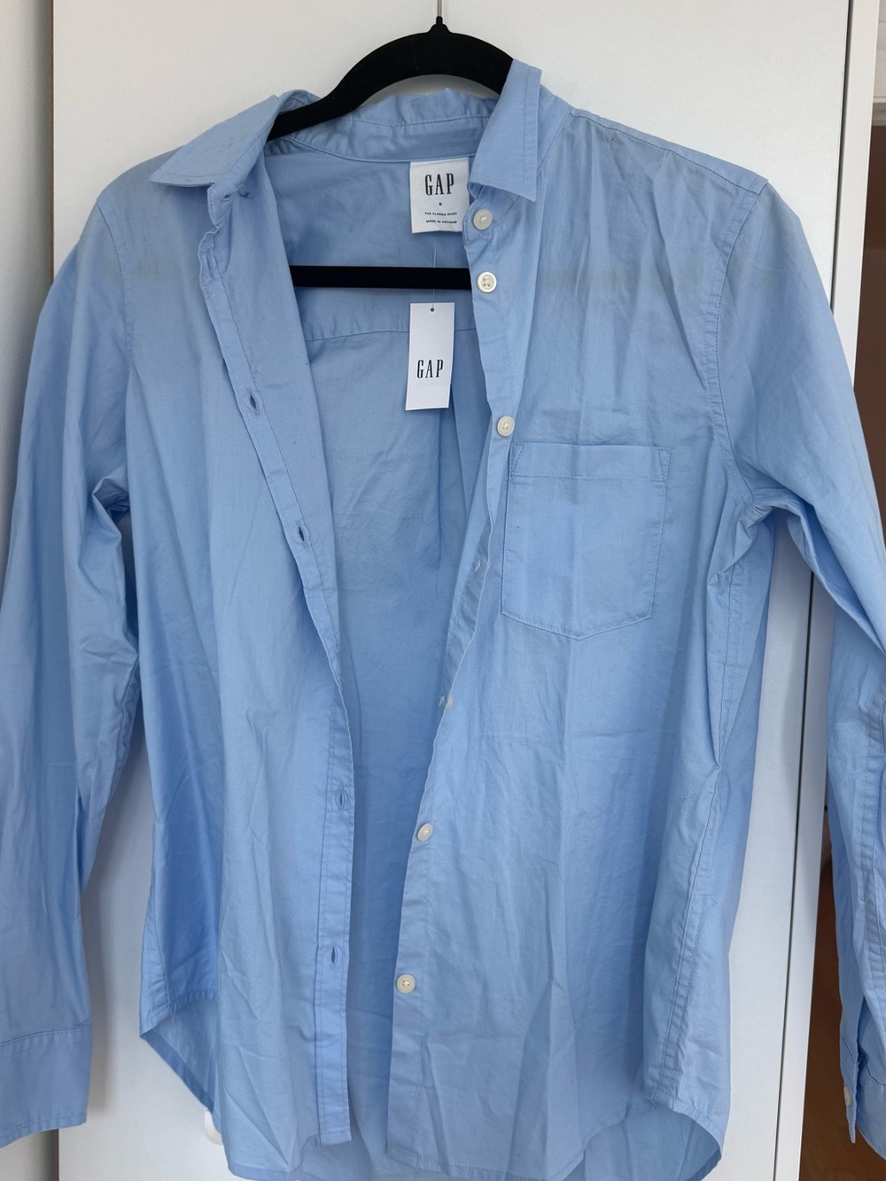 GAP womens Sky Blue Button-Down Oxford Shirt
